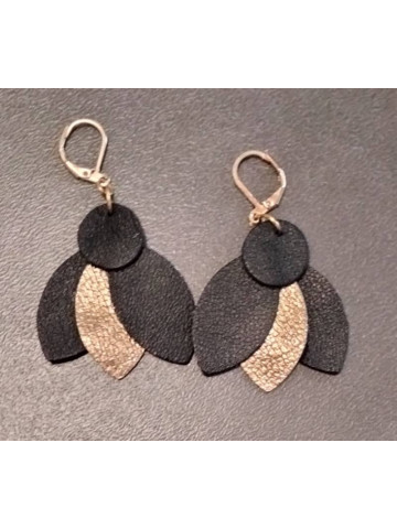 Boucles d'oreilles abeilles en cuir