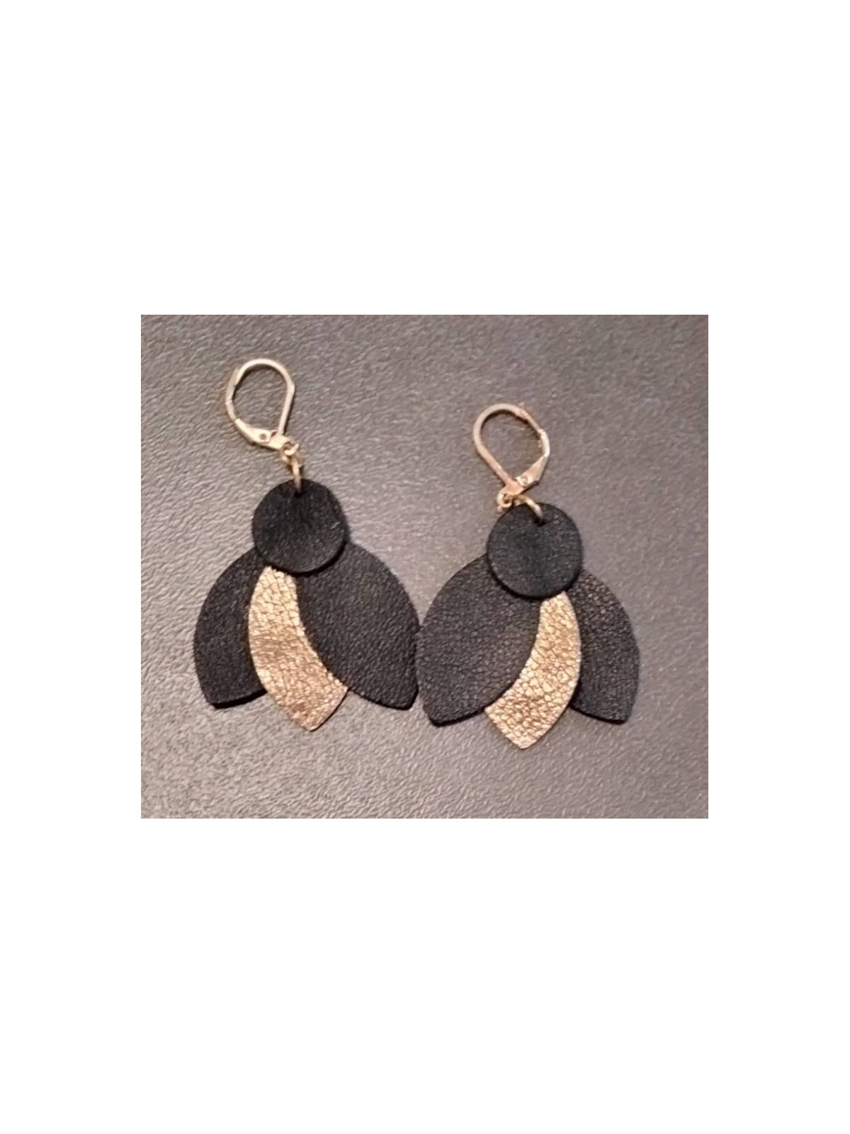 Boucles d'oreilles abeilles en cuir