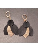 Boucles d'oreilles abeilles en cuir