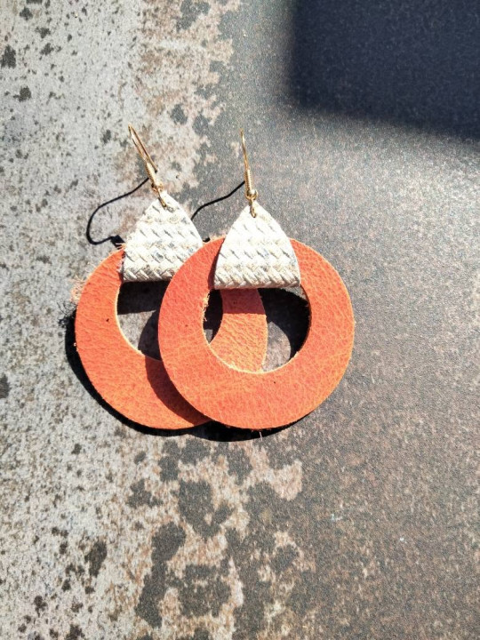 Boucles d'oreilles en cuir