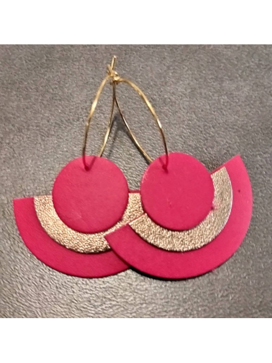 Boucles d'oreilles en cuir