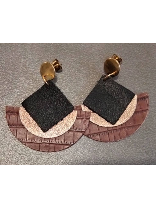Boucles d'oreilles en cuir