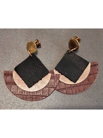Boucles d'oreilles en cuir