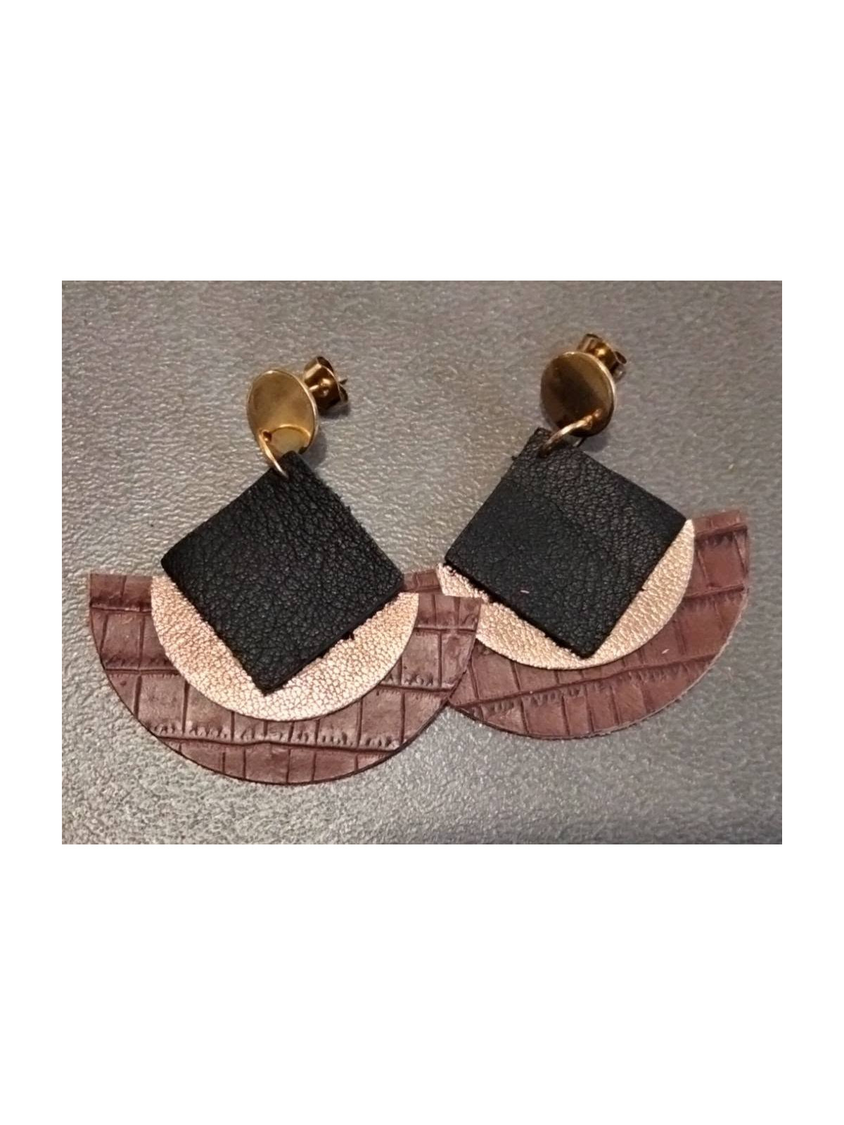 Boucles d'oreilles en cuir