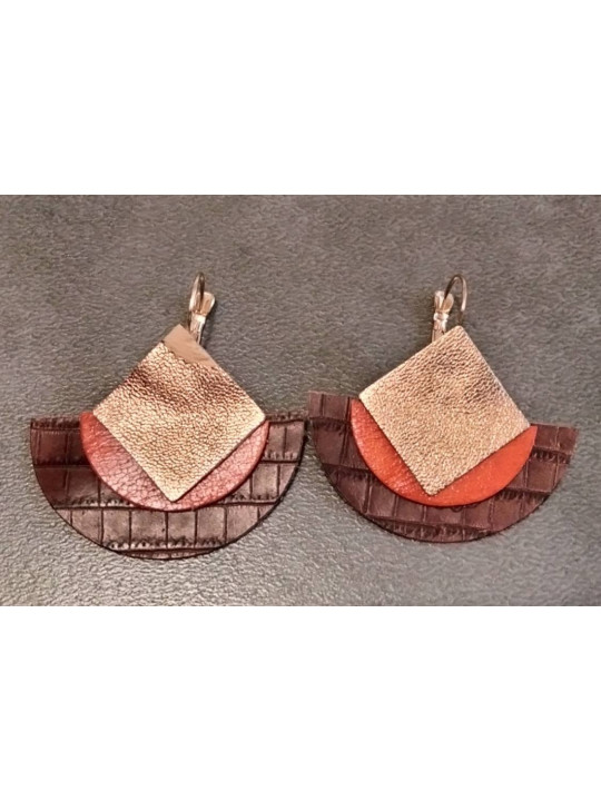 Boucles d'oreilles en cuir