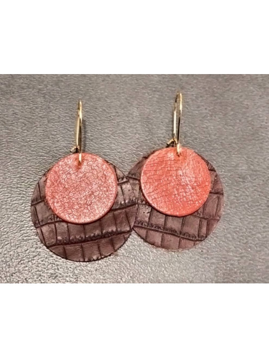 Boucles d'oreilles en cuir