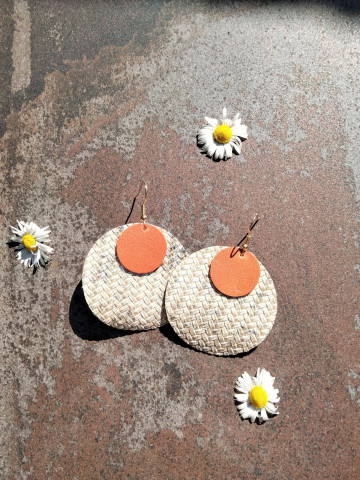 Boucles d'oreilles en cuir
