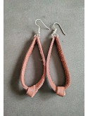Boucles d'oreilles noeuds en cuir