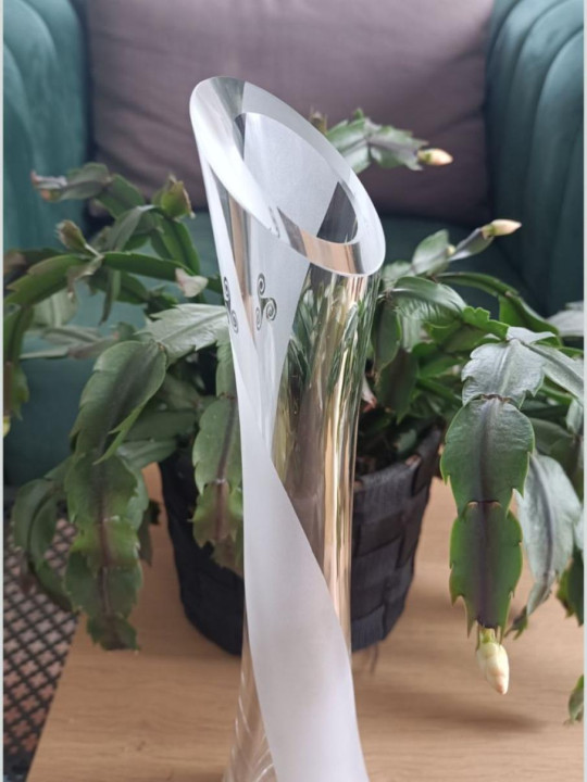 Vase Soliflore Breton Triskel Gravé | Artisanat Verre Sablage | Algan de Lux