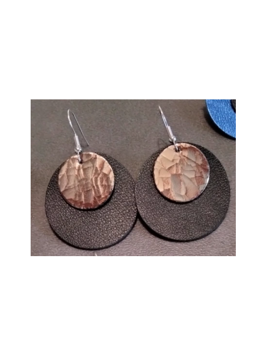 Boucles d'oreilles en cuir