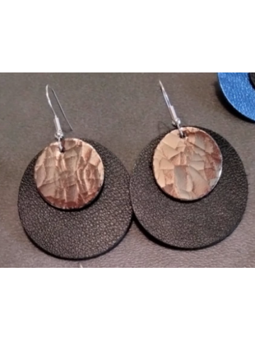 Boucles d'oreilles en cuir