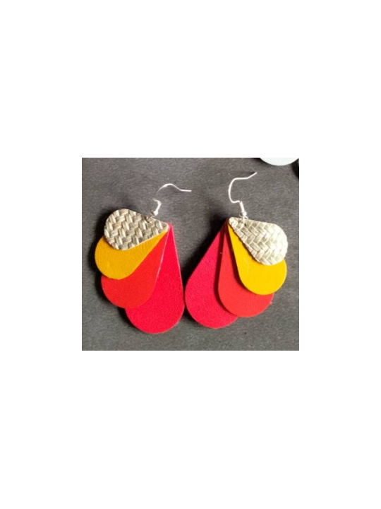 Boucles d'oreilles papillon en cuir