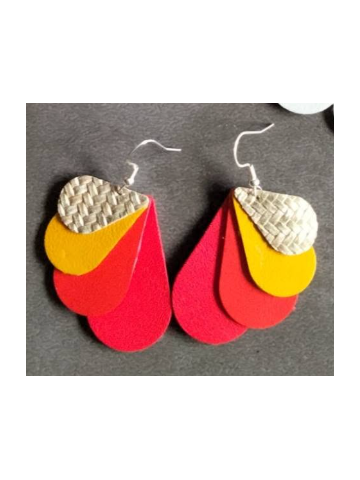 Boucles d'oreilles papillon en cuir