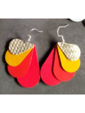 Boucles d'oreilles papillon en cuir