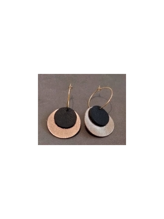 Boucles d'oreilles anneaux avec rond