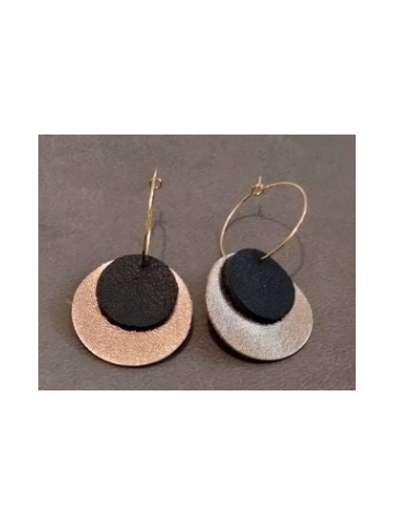 Boucles d'oreilles anneaux avec rond