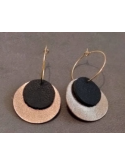 Boucles d'oreilles anneaux avec rond