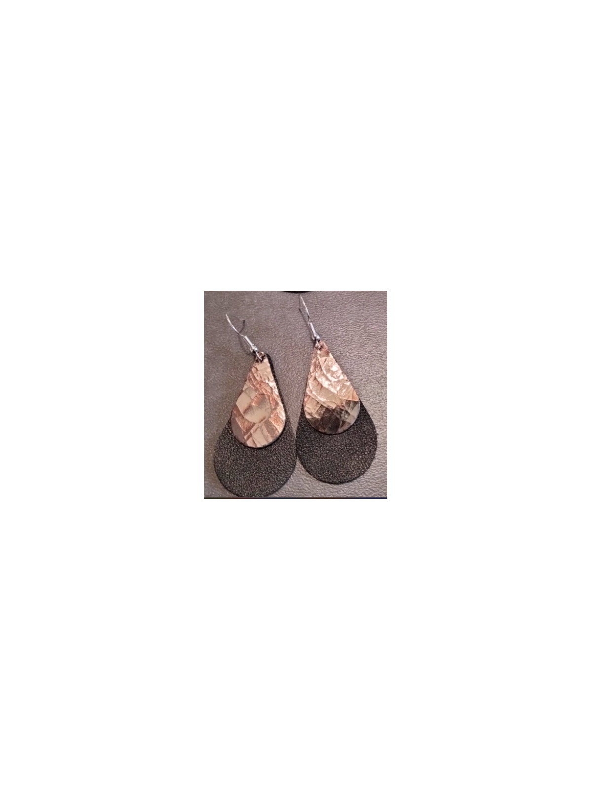 Boucles d'oreilles gouttes en cuir