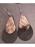 Boucles d'oreilles gouttes en cuir