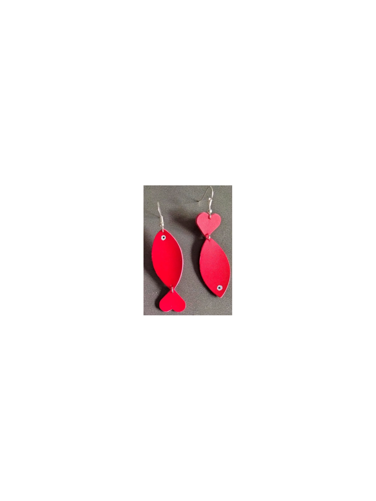 Boucles d'oreilles poissons en cuir