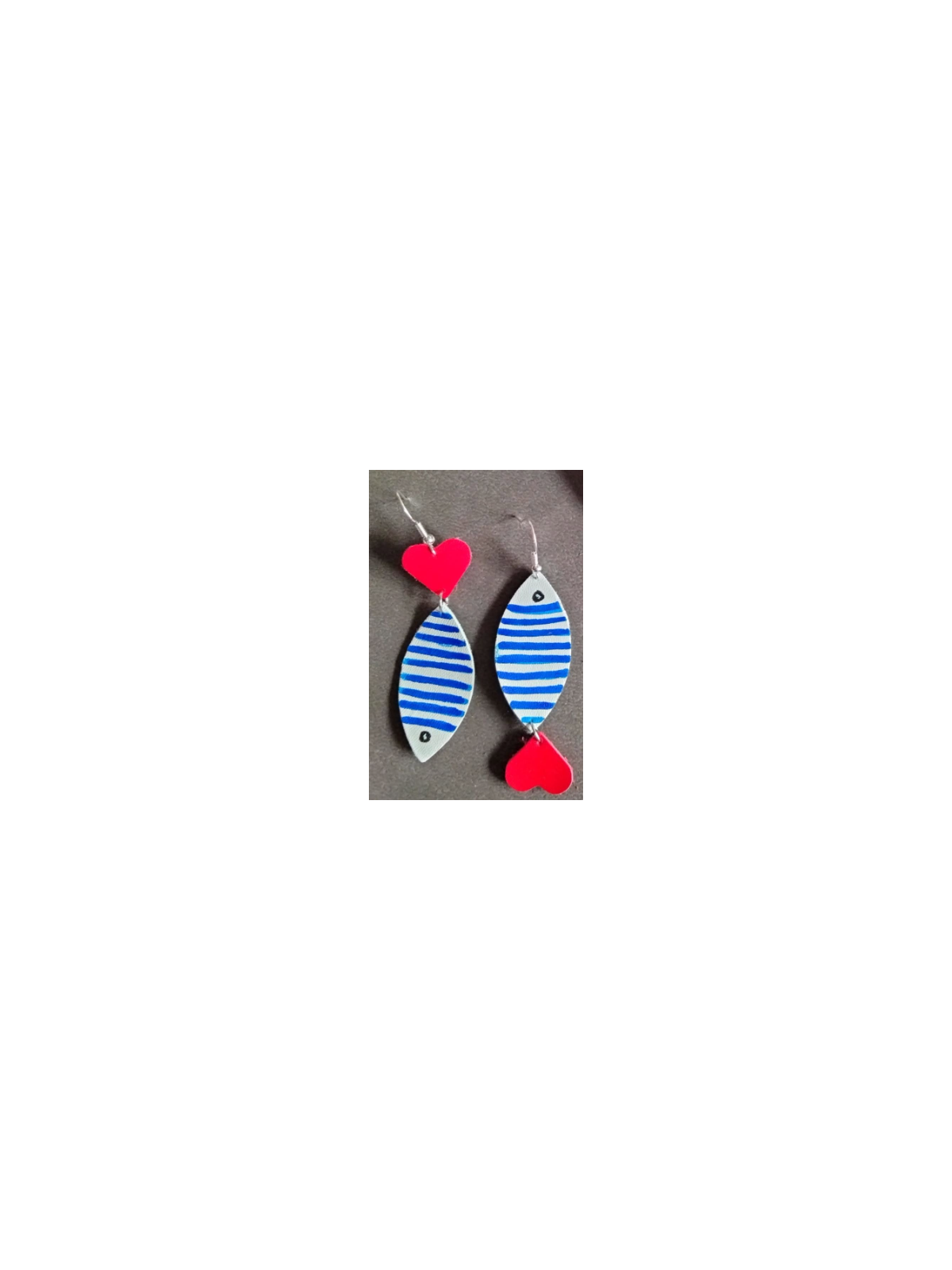 Boucles d'oreilles poissons en cuir