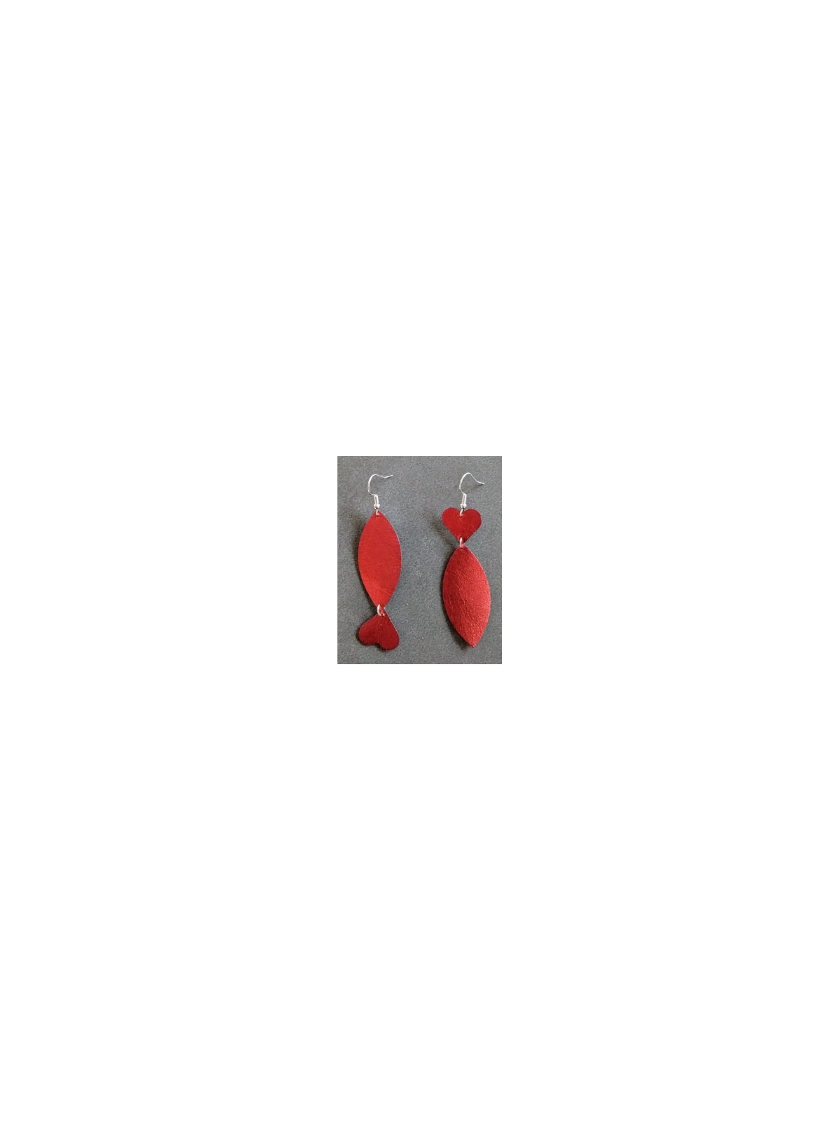 Boucles d'oreilles poissons en cuir