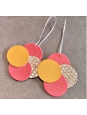 Boucles d'oreilles ronds en cuir