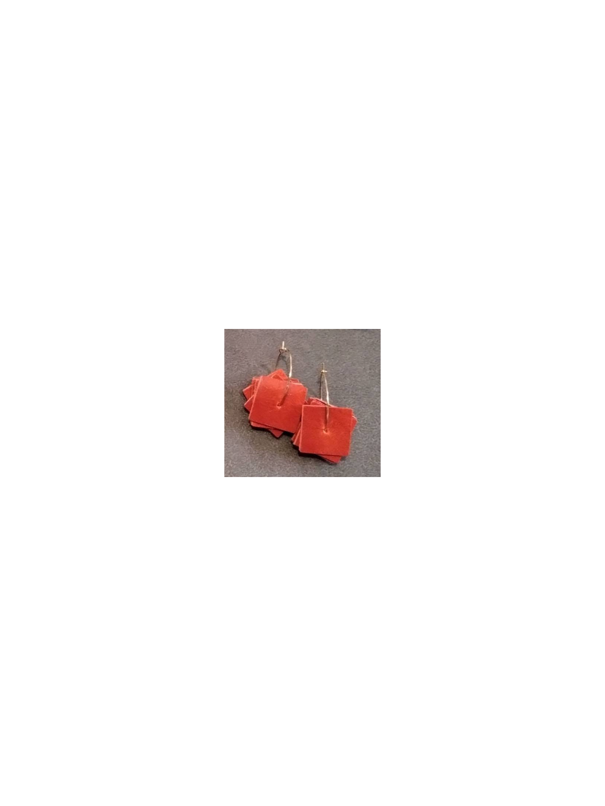 Boucles d'oreilles anneaux avec carrés