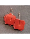 Boucles d'oreilles anneaux avec carrés