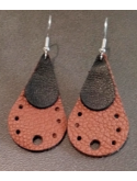 Boucles d'oreilles gouttes en cuir