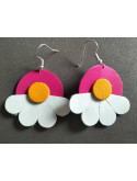 Boucles d'oreilles demi-fleur