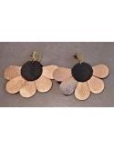 Boucles d'oreilles demi-fleur