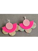 Boucles d'oreilles demi-fleur
