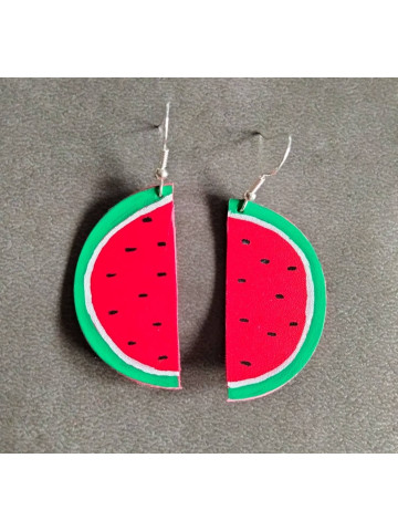 Boucles d'oreilles pastèque