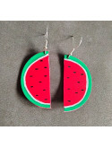 Boucles d'oreilles pastèque