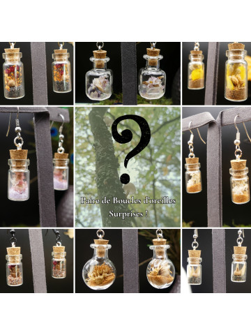 Boucles d'oreilles en fiole surprises ! 