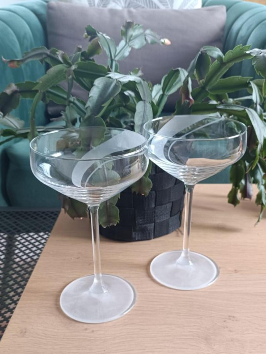 Coupes à Champagne Gravées Lot de 2 | Cadeau romantique | Algan de Lux