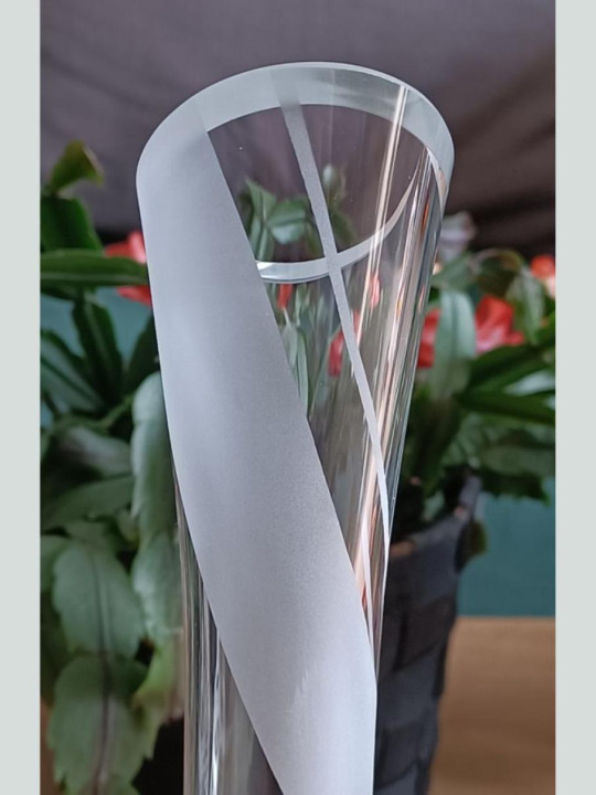Vase Soliflore Breton Triskel Gravé | Artisanat Verre Sablage | Algan de Lux