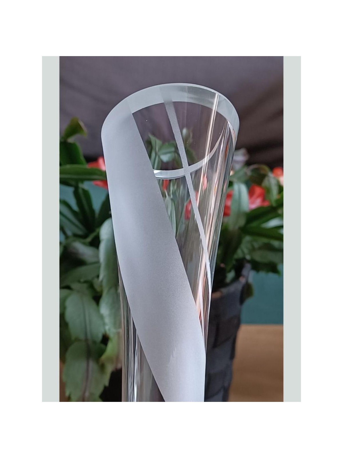 Vase Soliflore Breton Triskel Gravé | Artisanat Verre Sablage | Algan de Lux
