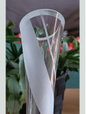 Vase Soliflore Breton Triskel Gravé | Artisanat Verre Sablage | Algan de Lux