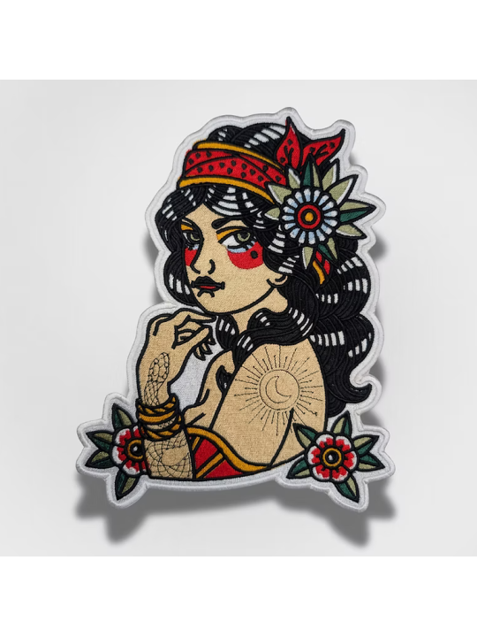 thermocollant brodé Gitane Style Tatouage Old School - Telenn Créations