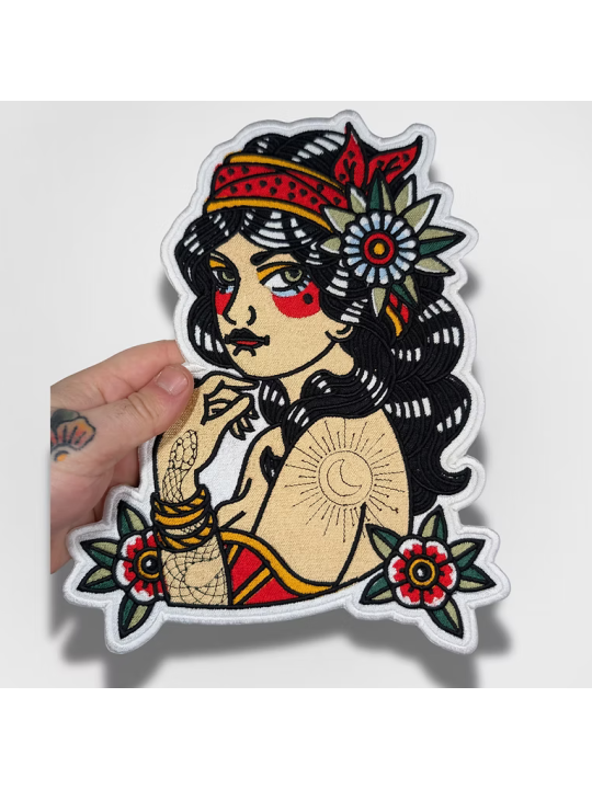 thermocollant brodé Gitane Style Tatouage Old School - Telenn Créations