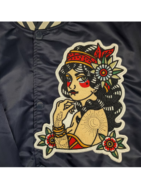 thermocollant brodé Gitane Style Tatouage Old School - Telenn Créations
