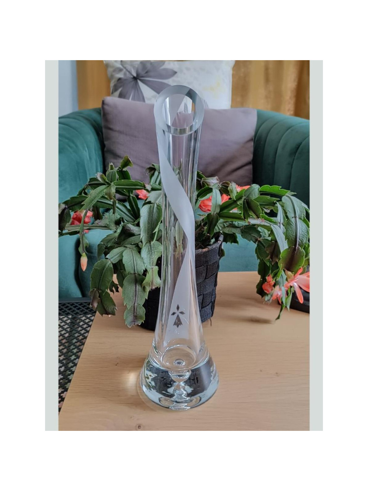 Soliflore Breton Hermine bretonne gravée | Artisanat Verre Sablage | Algan de Lux