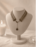Calliste, un collier ras de cou en dentelle métal des années 30