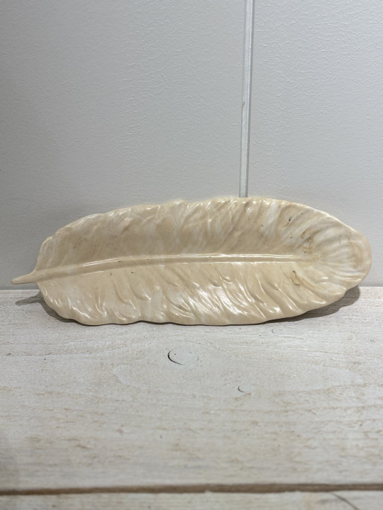 Vide-poche plume marbré beige