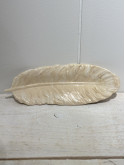Vide-poche plume marbré beige
