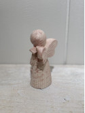 Figurine ange cœur marbré rouge