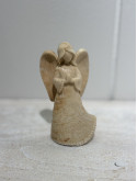 Petite figurine vierge marbré beige 