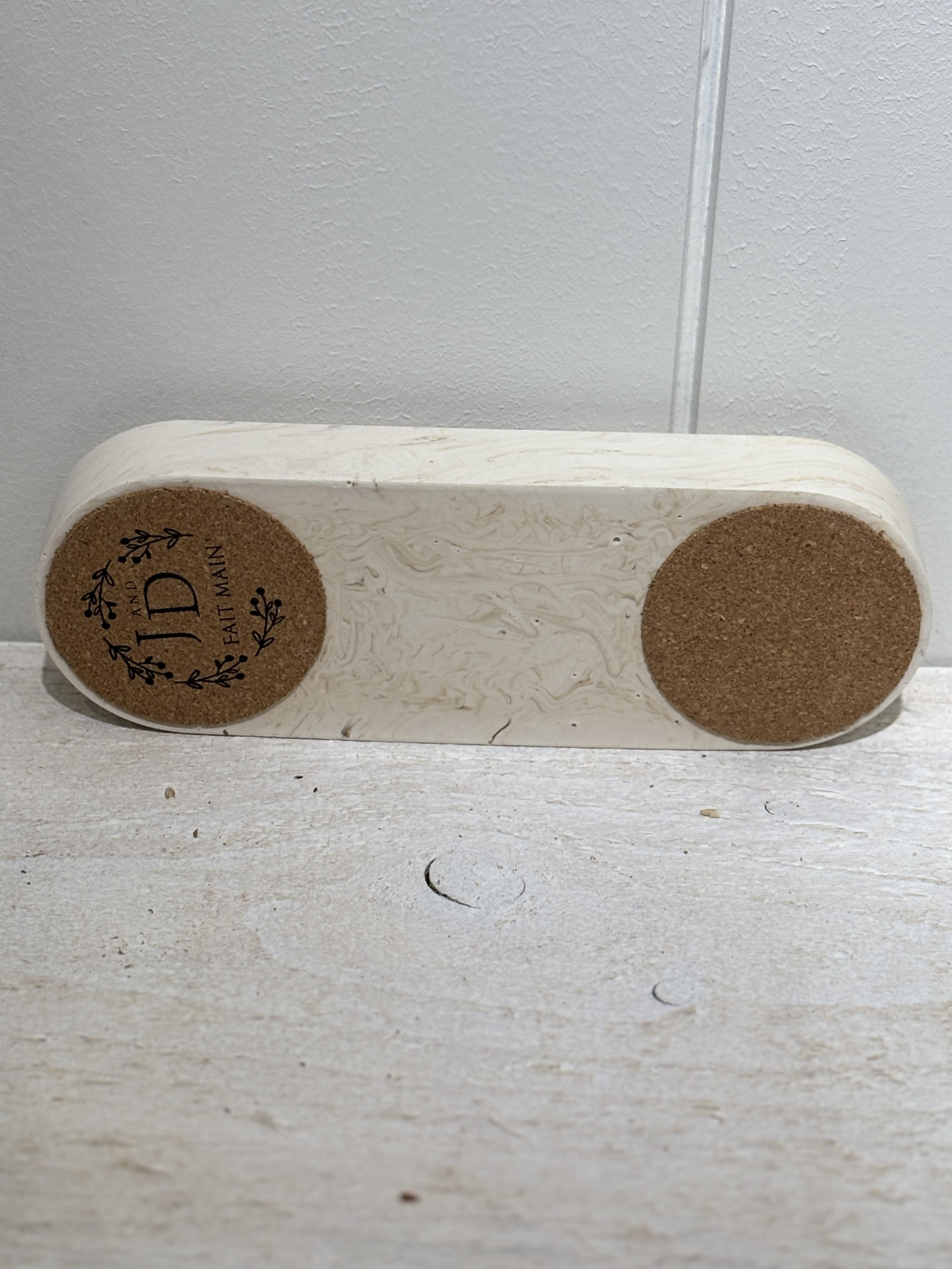 Triple Bougeoir chauffe plat beige 